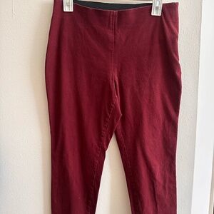 Women's A New Day Ankle Maroon Pants w/ Stretchy Waist Band | Size 10